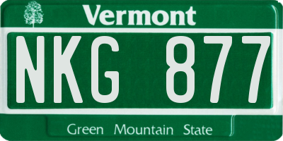 VT license plate NKG877