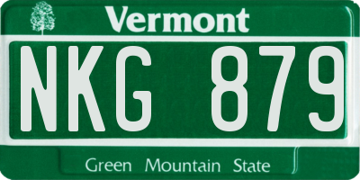 VT license plate NKG879