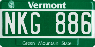 VT license plate NKG886