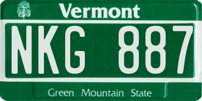 VT license plate NKG887