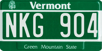 VT license plate NKG904