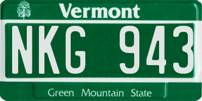 VT license plate NKG943
