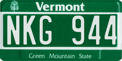 VT license plate NKG944