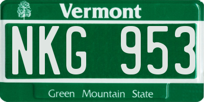 VT license plate NKG953