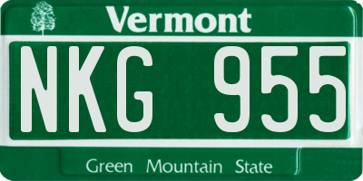 VT license plate NKG955