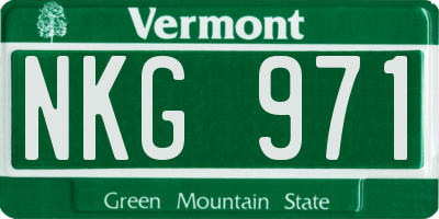 VT license plate NKG971