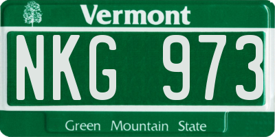 VT license plate NKG973