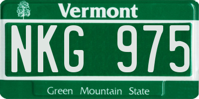 VT license plate NKG975