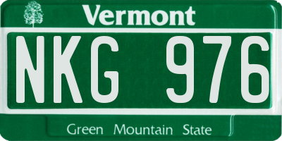 VT license plate NKG976