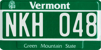 VT license plate NKH048