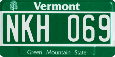 VT license plate NKH069