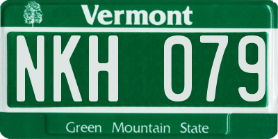 VT license plate NKH079