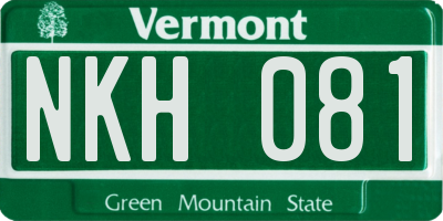VT license plate NKH081
