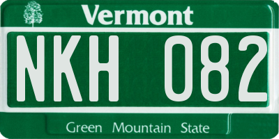 VT license plate NKH082