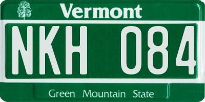 VT license plate NKH084