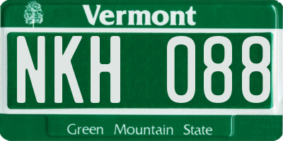 VT license plate NKH088