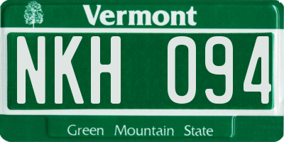 VT license plate NKH094