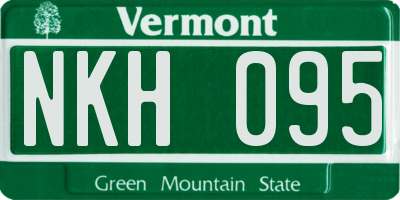 VT license plate NKH095