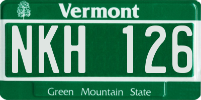VT license plate NKH126
