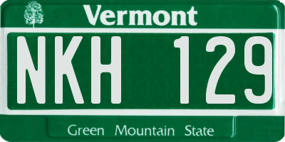 VT license plate NKH129