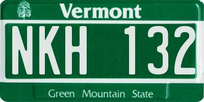 VT license plate NKH132