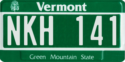 VT license plate NKH141