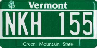 VT license plate NKH155