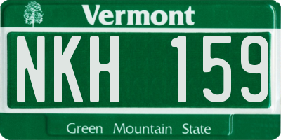 VT license plate NKH159