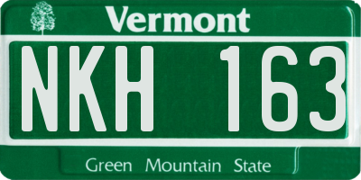 VT license plate NKH163