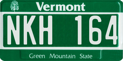 VT license plate NKH164