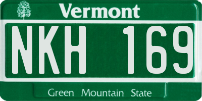 VT license plate NKH169