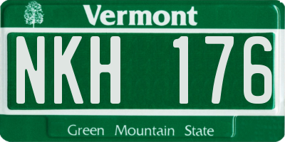 VT license plate NKH176