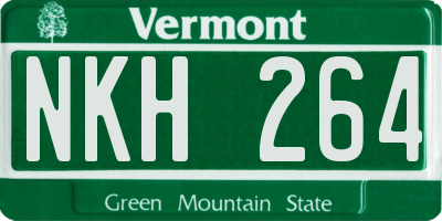 VT license plate NKH264