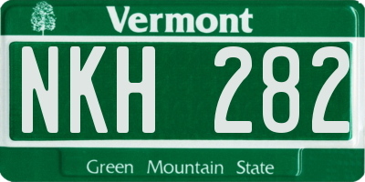 VT license plate NKH282