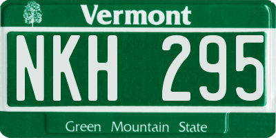 VT license plate NKH295