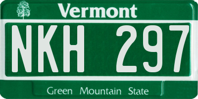 VT license plate NKH297