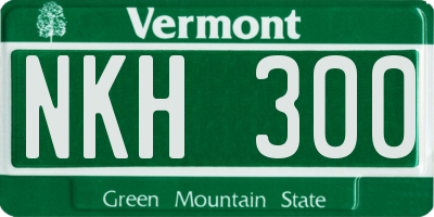 VT license plate NKH300