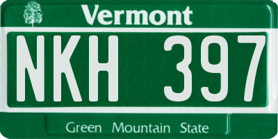 VT license plate NKH397