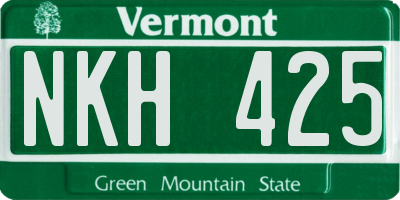 VT license plate NKH425