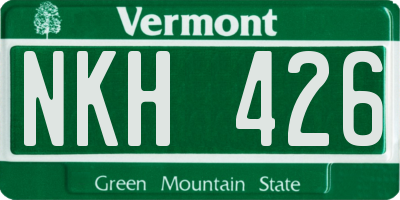 VT license plate NKH426