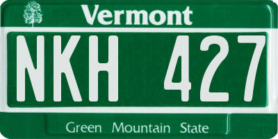 VT license plate NKH427