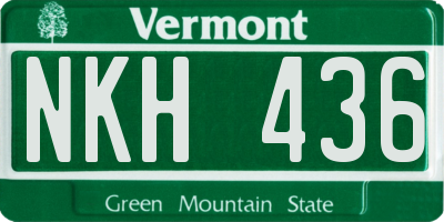 VT license plate NKH436