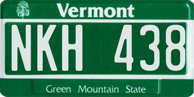 VT license plate NKH438