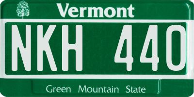 VT license plate NKH440