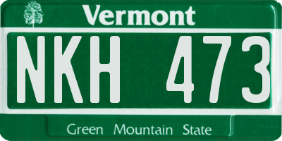 VT license plate NKH473