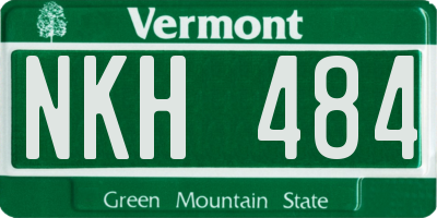 VT license plate NKH484