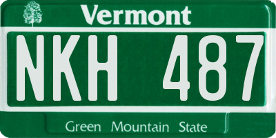 VT license plate NKH487
