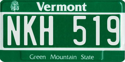 VT license plate NKH519
