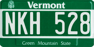 VT license plate NKH528
