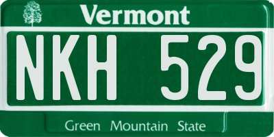 VT license plate NKH529
